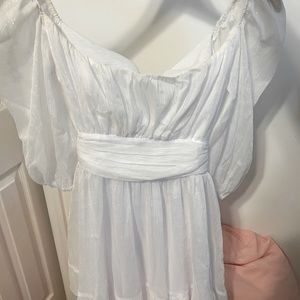 Neia White Ruffle Dress